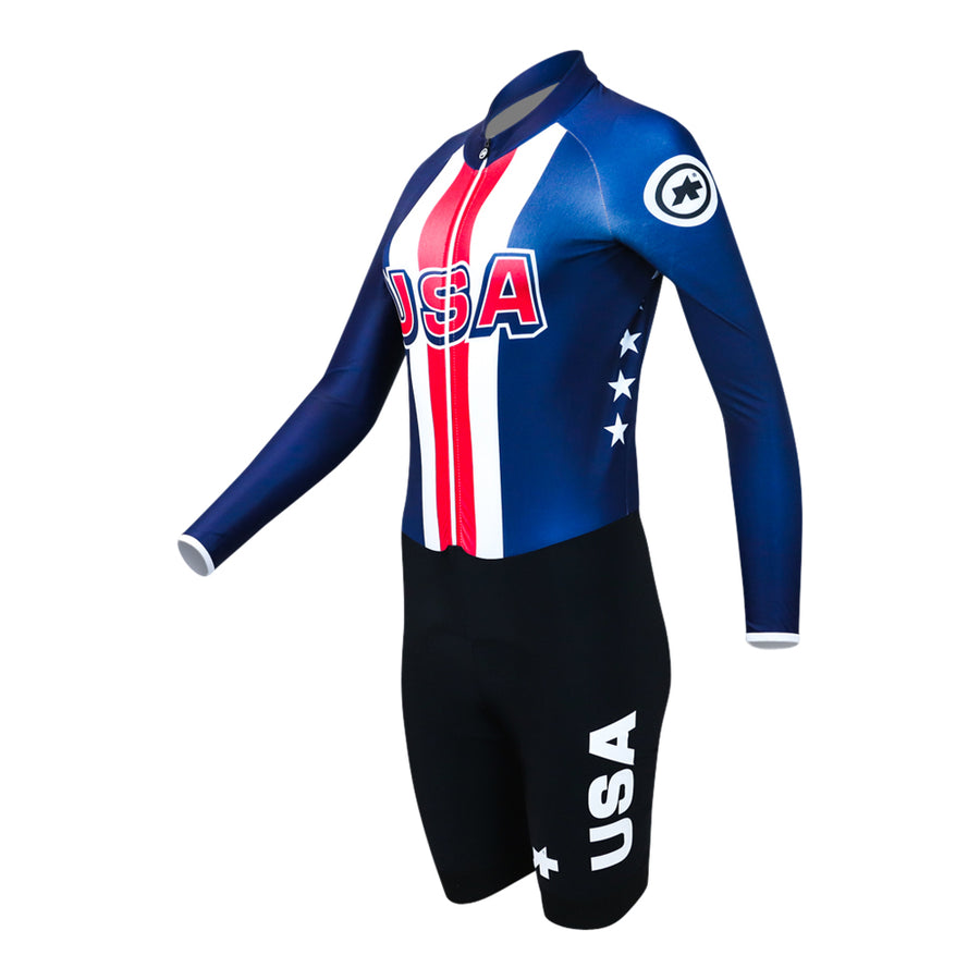 Assos Long Sleeve Women Skinsuit - USA Cycling – CYKOM