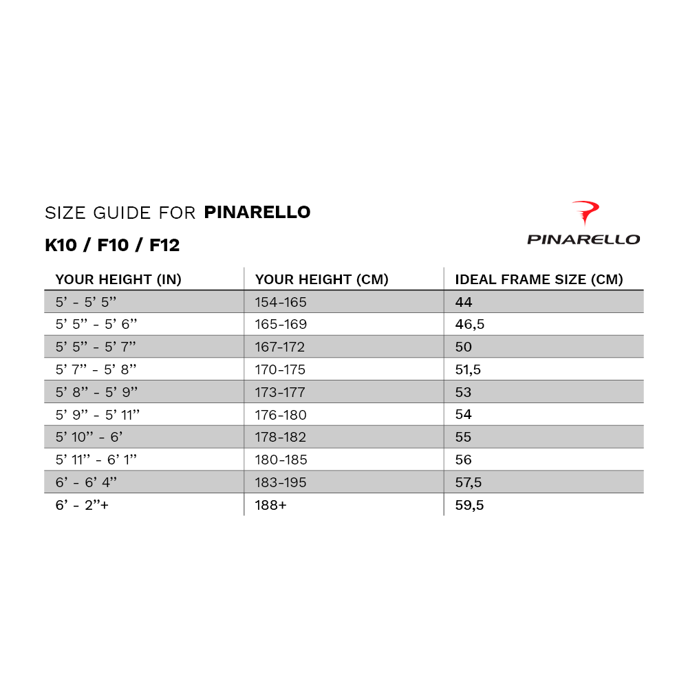 Pinarello Size Chart By Height (Quick Guide)  